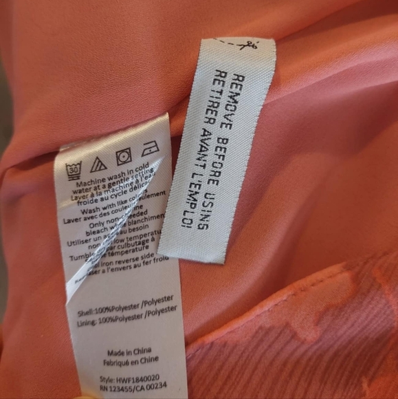 NWOT Women’s Halston Pintucked Georgette Blouson Dress - Picture 6 of 8